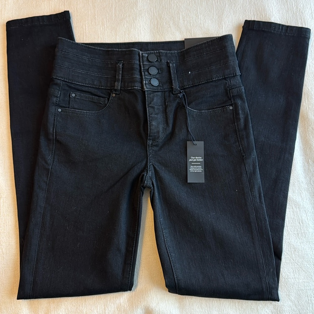 Ann Taylor High Rise Skinny Black Jeans Size 0